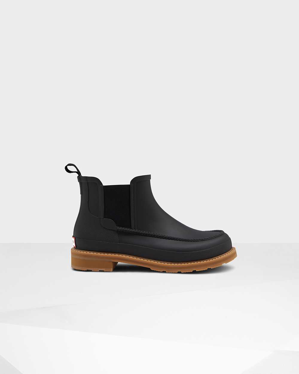 Mens Hunter Original Moc Toe Chelsea Boots Black | MSYKWR-026